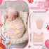 VitalCozy 6 Pack Set Set 3-7 Lbs) Preemie Swaddle Blanket Wrap with Hat Cotton Baby Swaddle Wrap Hat for Preemie