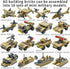 WW2 Army Building Blocks Toys Set, Compatible with Lego, Create a German Dora Heavy Cannon Model or 16 Small Military Vehicles, with 20 Toy Soldiers, for Boys Kids Age 6+ Year Old