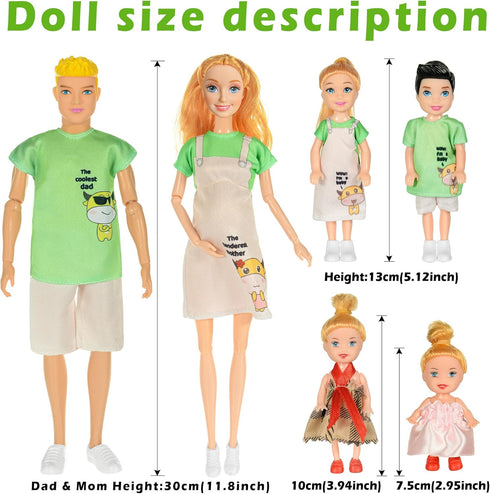 Playset 7 3-12 ebuddy Family Dolls with Slide Swing and Baby Stroller - People, Pets & Accessories for Years Old