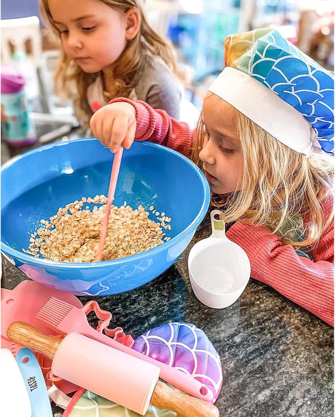 Set, 54 GIFTINBOX Kids Cooking and Baking PCS Complete Kit with Apron and Chef Hat, Real Cooking Utensils and Kitchen