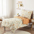 Set 4 Set Wake In Cloud - Floral Toddler Bedding for Girls, Cute Colorful Botanical Flowers, Pieces Soft Crib Bed