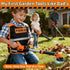 Set 2-in-1 3+ KidBloom Kids Gardening Tools with Vest, Kids Lawn Mower & Kids Leaf Blower with Lights & Sounds, Toy