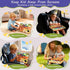 1-3 1+ Busy Board Montessori Toys for Toddlers with Steering Wheel, Lights & Switches, Wooden Driving Activity Board |