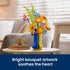 Set (1147 Mothers Day Sunflower Bouquet Building with Vase, Gift for Mom Wife Women Girlfriends Adults Couple Teens