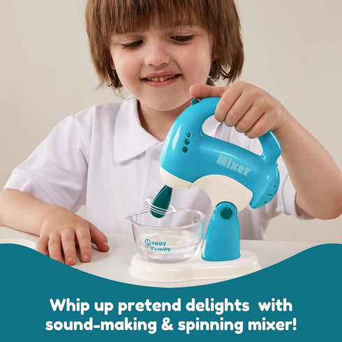 Joyin Play Kitchen Toys, Pretend Food Kitchen Accessories Girls Toy with Coffee Maker, Mixer, Toaster with Realistic