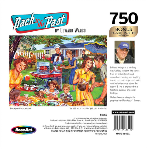 RoseArt - Backyard BBQ - 750 Piece Jigsaw Puzzle, Back to The Past