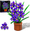 CUBIMANA Flowers Botanicals Iris Building Set - Mother's Day Artificial Purple Bonsai