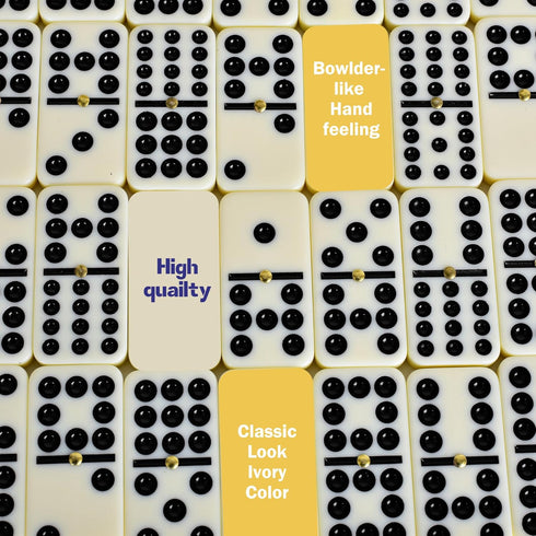 Set, 12 Set Set 91 (2-8 Doublefan Mexican Train Dominoes Double Dominoes for Adults, Mexican Dominoes Train for Adults