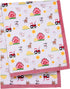 2 Ply Silky Baby Blanket, Multi-colored Farm Animal Print, Reversible to Flannel, 30 in. x 40 in.