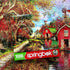 Springbok Autumn Barn 1000 Piece Jigsaw Puzzle Illustration of Classic Barn and Farm House in Fall