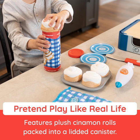 Set, Sets 3 7 Fat Brain Toys Pretendables Cinnamon Roll Pretend Play Food for Kids Kitchen, Imaginative Play Kitchen