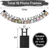 Sweet 16 Birthday Decorations Photo Banner, Pre-assembled Black Sweet 16 Banner with Sixteen Photo Card Frames
