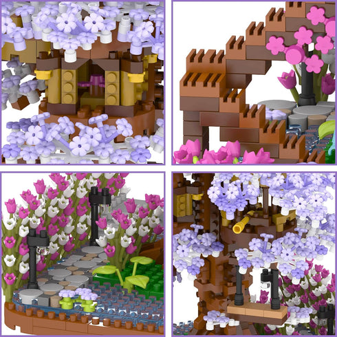 Cherry Blossom Bonsai Tree Building Set, 2200Pcs Micro Bricks Model Sets for Adults, Creative Gifts