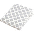 Kushies Changing Pad Cover for 1" Pad, 100% Breathable Cotton, Grey Lattice, Made in Canada