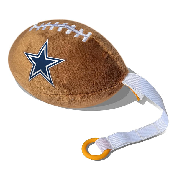 Dallas Cowboys Plush Football Pacifier Holder by Smilo - Officially Licensed NFL