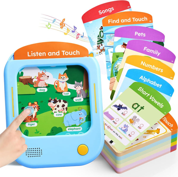 JoyCat Kids Learning Tablet: 156 Pages Tap-to-Read Flash Cards with 20 Listen