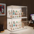 Verssure 3-Tier Clear Display Case for Collectibles, Adjustable Figure Display Case with LED Light, Stackable Acrylic