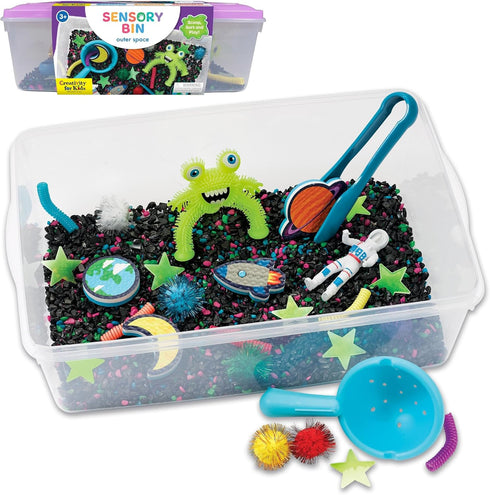 Creativity for Kids Sensory Bin: Outer Space Toys - Preschool and Toddler