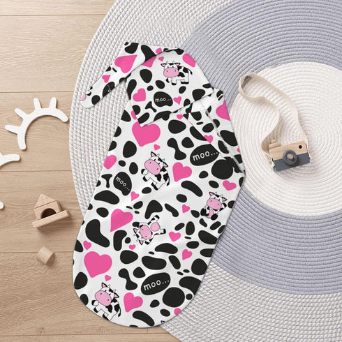 Cow Print Swaddle Blankets, Newborn Receiving Blanket, Baby Swaddle Wrap, Soft Sleeping Sack for Baby Girls Boys
