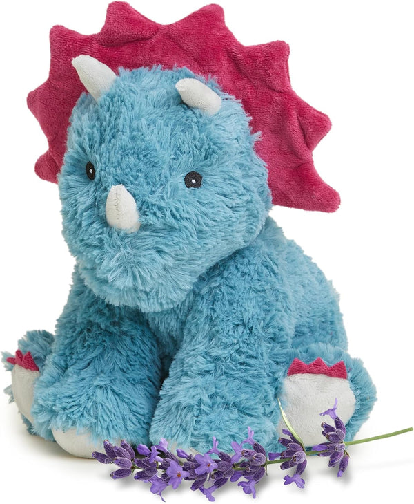 warmies Microwavable & Weighted Stuffed Animals, Triceratops - Heated Stuffed Animal Plushie