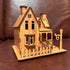 MPIUET 3D 3D Wooden Puzzles for Adults Log Cabin DIY Wood Miniature House Building Model Kits for Teens Little House