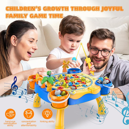 3 4 5 3-4, 45 4 Awsoo Fishing Game Toys for Year Old Boy, Toddler Toys Age Fishes and Fishing Poles Rotating Board Game