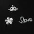 Rhinestone Bling Decoration Charms - Luxury Cute Jewelry Shoe Accessories for Women Girls Gifts (Silver)