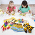 72 Set Cinrobiye Pcs Construction Party Favors Truck Car Coloring Books with Stacking Crayons Bulk Engineering Vehicle