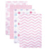 Luvable Friends Unisex Baby Cotton Flannel Receiving Blankets, Pink Dots 4-Pack, One