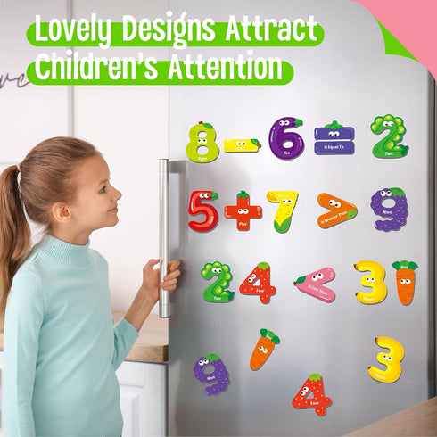 Magnetic Numbers & Math Symbols, Educational Learning Tool for Kids, 25PCS Magnets for Toddlers