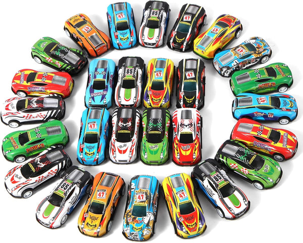 28 Pack Pull Back Cars for Kids, Mini Vehicles Toy Bulk Party Favor Race Cars for Boys Girls Toddlers
