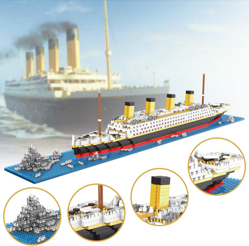 Titanic Adult Particle Micro Building Block Set - 1872 PCS - Durable Model with Unique Design