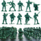 2-Inch Plastic Army Men Action Figures, Pack of 100 with 10 Unique Sculpts (Green)