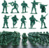 2-Inch Plastic Army Men Action Figures, Pack of 100 with 10 Unique Sculpts (Green)