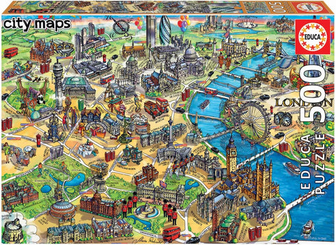 Educa Borrás London City Map - 500 Piece Puzzle - Model 18451
