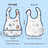 5Pcs Set 6-24 R HORSE Baby Bibs Toddler Bibs with Crumb Catcher Pocket & Snap Button Waterproof Baby Feeding Bibs