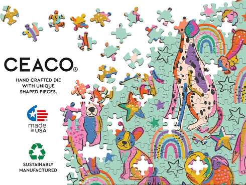 Ceaco - Rainbow Dogs, 100 Piece Jigsaw Puzzle