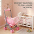 2Pcs Toddmomy Miniature Stroller Toy Dollhouse Miniature Baby Carriage Plastic Dollhouse Furniture Nursery Doll House