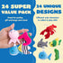 24 (24 3" JOYIN Pcs Mini Sea Animal Plush Toys Units Each), Stuffed Sea Animal Bulk for Kids Birthday Party Favors