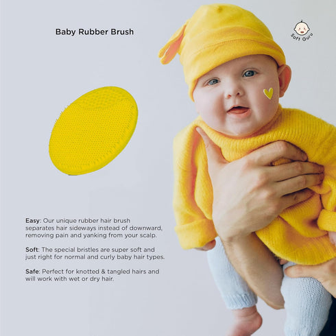 Baby Hair Brush and Comb Set, Premium Wooden Finish, Gentle Bristles for Cradle Cap, Great for Newborns, Toddlers &