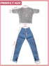 Bencailor 8 Pieces Doll Clothes for 11.5 Inch Girl Dolls, Cotton Elf Sweaters and Denim Pants Regular Outfit