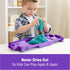 Kinetic Sand Castle Case with 1lb Teal Play Sand, Sensory Toys for Kids Ages 3 and Up, Multipurpose Storage Container