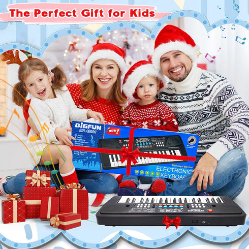 37 3-6, 3 4 5 6 Kids Piano Keyboard, Key Portable Electronic Piano for Kids Age Piano Keyboard with Microphone Musical