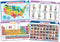 merka Placemats for Kids, 4 Pack Educational Mats for Dining Table, Non-Slip, Washable, Learning US Presidents & USA Map