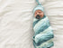 Waves Pattern Large Premium Knit Baby Swaddle Blanket by Copper Pearl