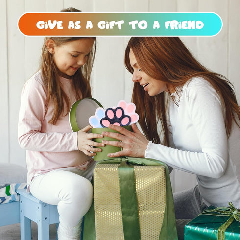 JIACAI 1pcs 5.5in Packaging Big Cat Paw Squishy FuFu Squishy Cute Adorable Soft Silicone Squeeze Toy for Stress Relief