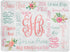 WolfeDesignPDD Baby Girl Swaddle Floral Blanket Personalized Baby Blanket Monogram Blanket Name Blanket