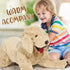 Geosar Giant Dog Stuffed Animals, Fluffy Labrador Large Plush Toy, Big Cuddly Body Pillow, Gifts for Kids & Pets, Gold