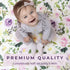 2 Pack Pobibaby - Premium Fitted Baby Girl Crib Sheets for Standard Crib Mattress - Ultra-Soft Cotton Blend, Safe