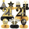 9 Pieces 21st Birthday Decoration, Centerpieces for Tables, Cheers to 21 Years Honeycomb Table Topper Supplies
